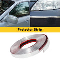 Set of 4 Chrome Trim Strips for Car Body Door Side Protector (16ft)