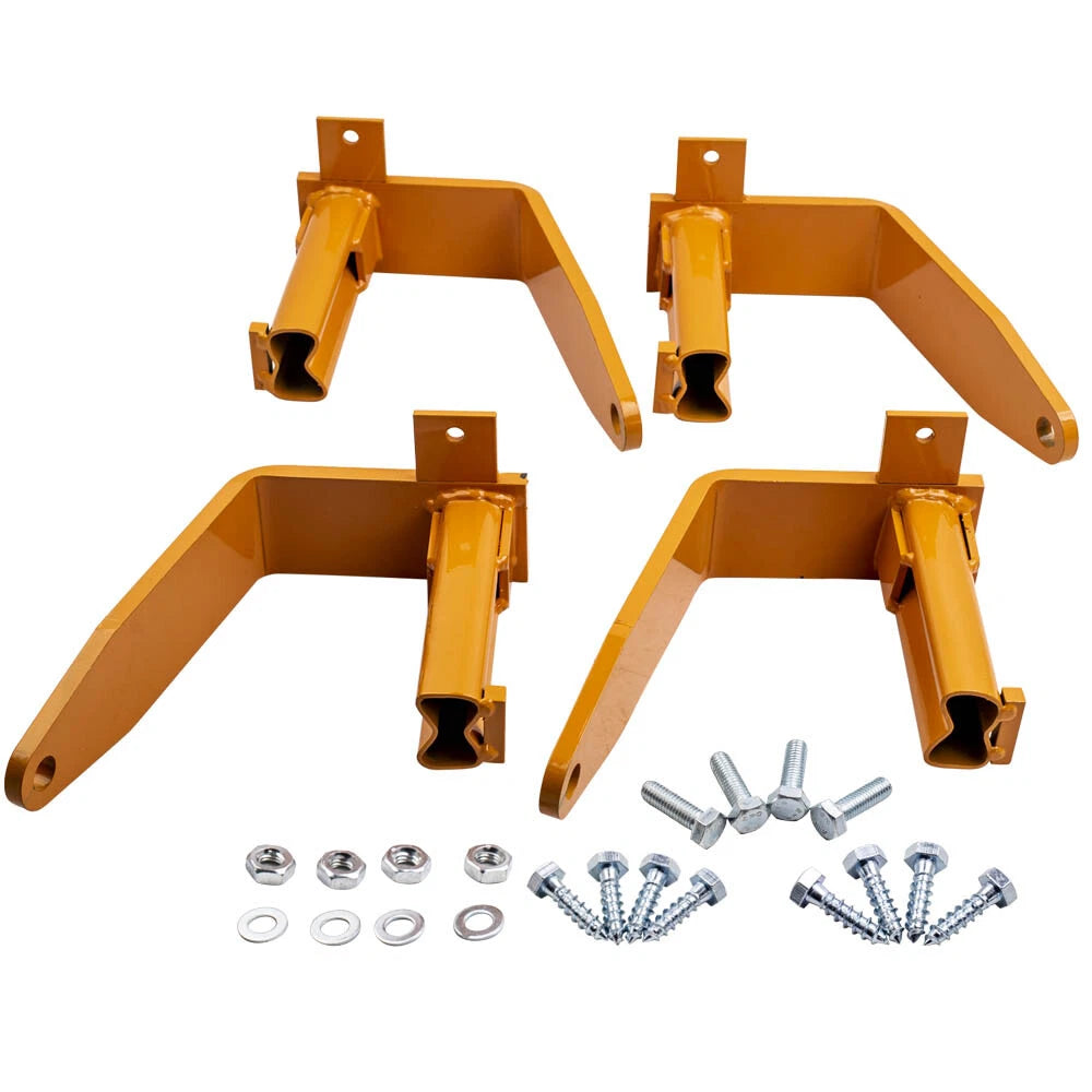Four Pcs Orange Universal Stake Powder Coated Camper Tie Down for Full-size