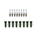Set of 8 Denso Iridium Spark Plugs & NGK Coil Boots for Dakota 4.7 V8 (2005–2011)