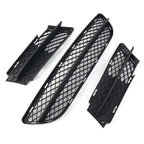 Black Front Lower Bumper Grilles Cover Set for BMW 3 Series E90 E91 (2006-2008)