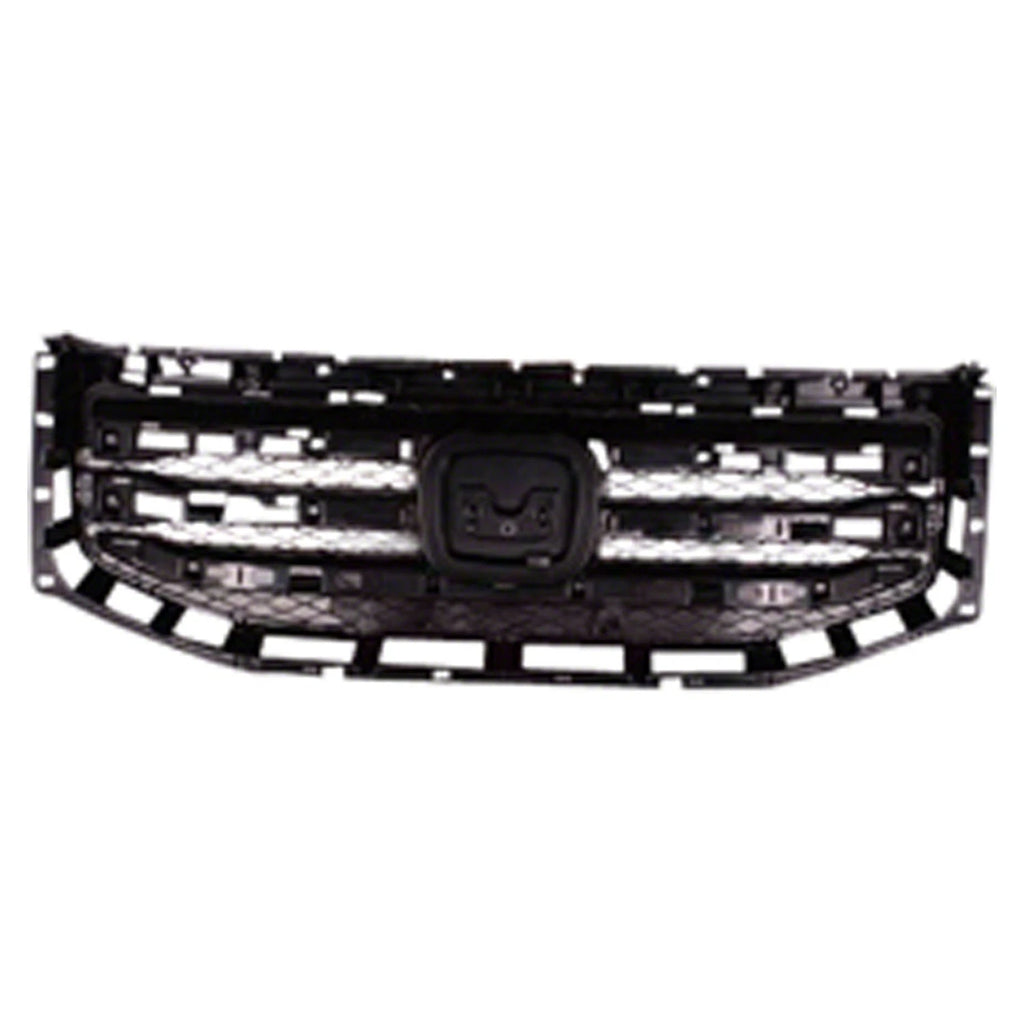 Replacement Gray Matte/Textured Plastic Front Grille For 2012-2015 Honda Pilot