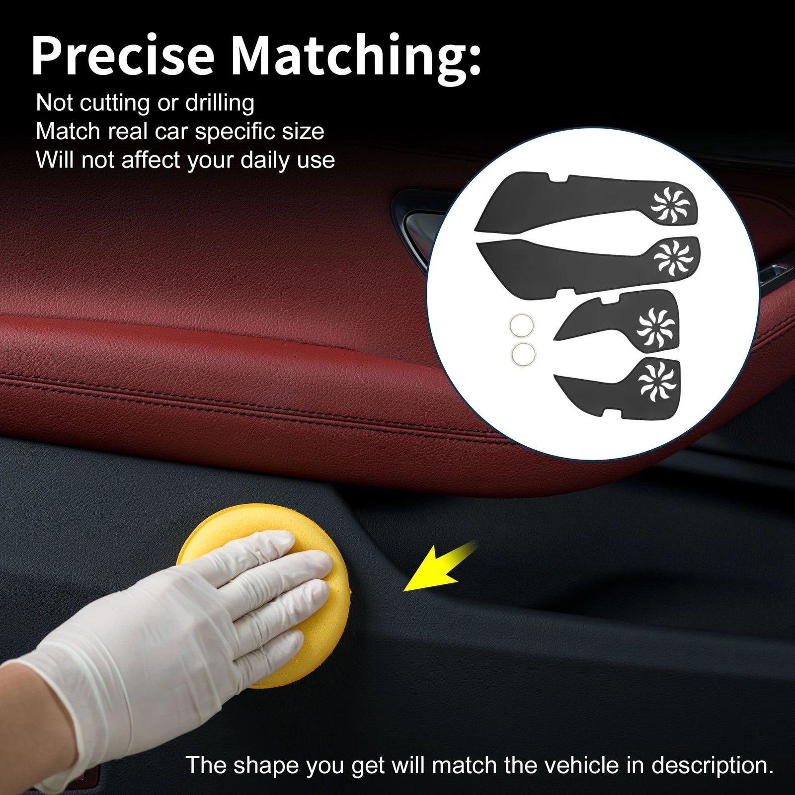 Set of 1 Car Door Anti Kick Pad Sticker Protector for Chevrolet Malibu (2016–2025)