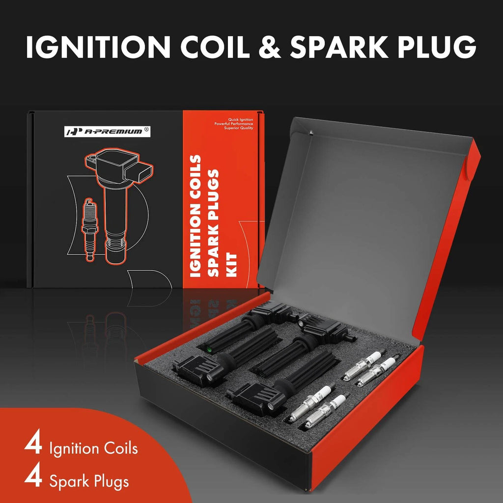 Set of 4 Ignition Coils & Spark Plugs for Ford Explorer