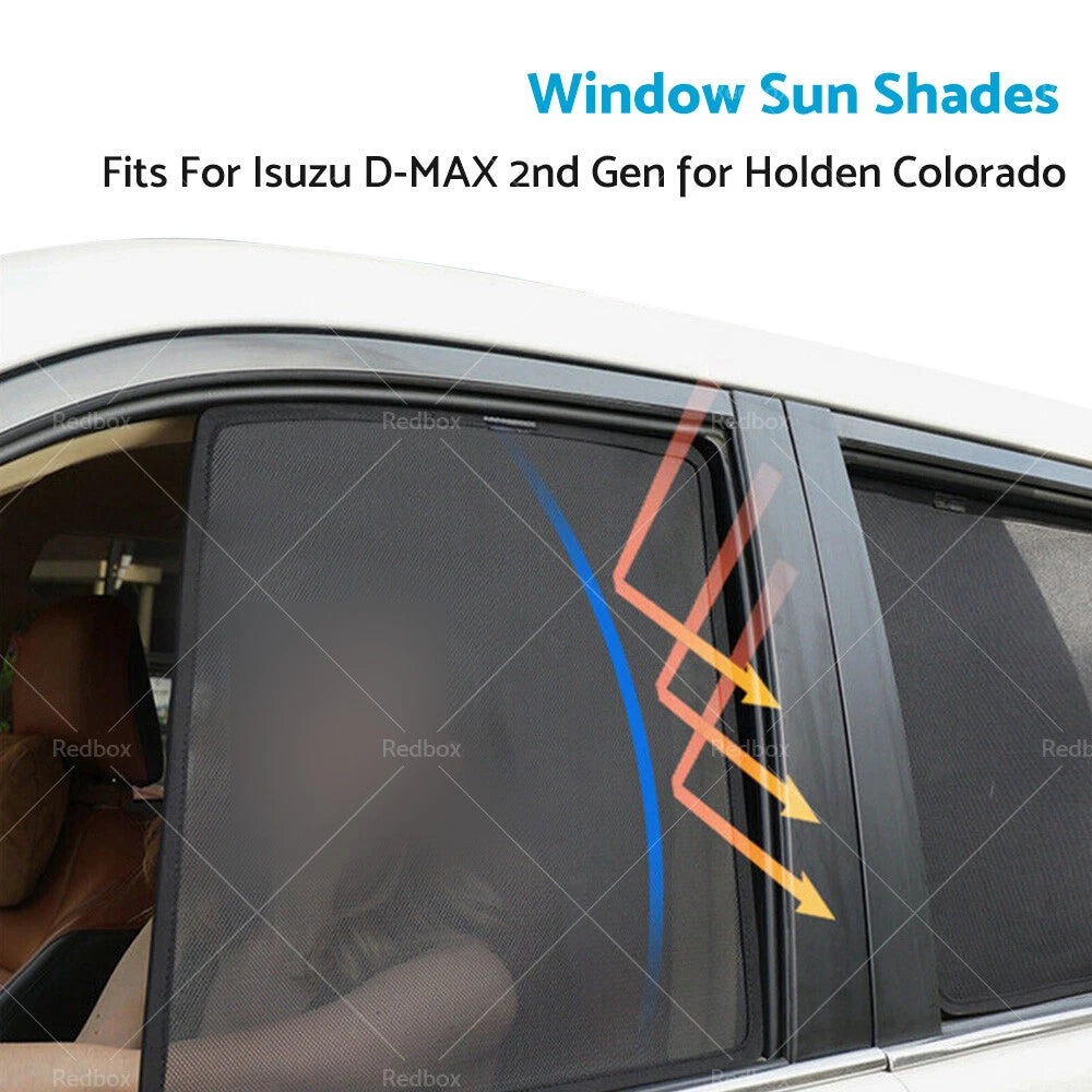 2X Rear Window Sun Shade for Holden Colorado RG (2012–2020)