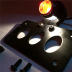 Round Side Mount Tail Light License Plate Bracket for Harley