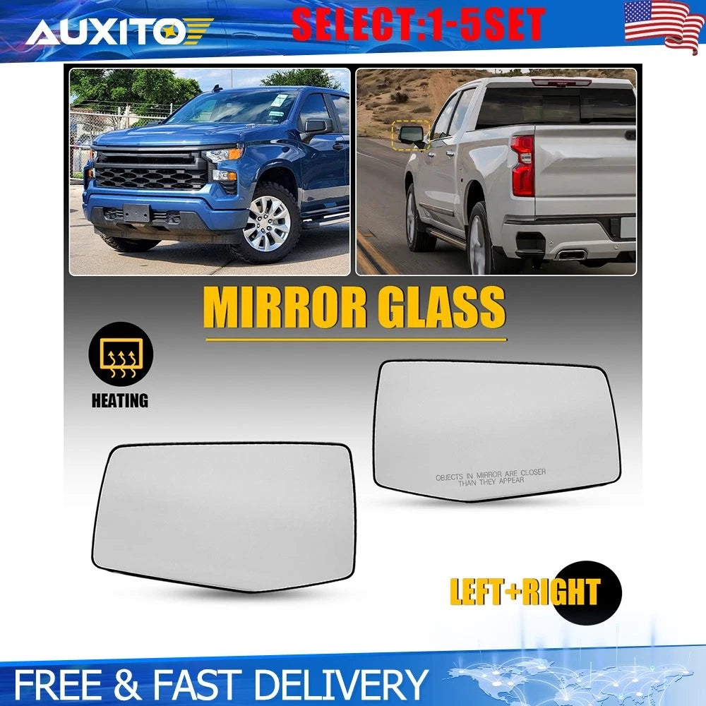 Heated Mirror Glass LH RH for Chevrolet Silverado 2500HD 3500HD (2020–2024)