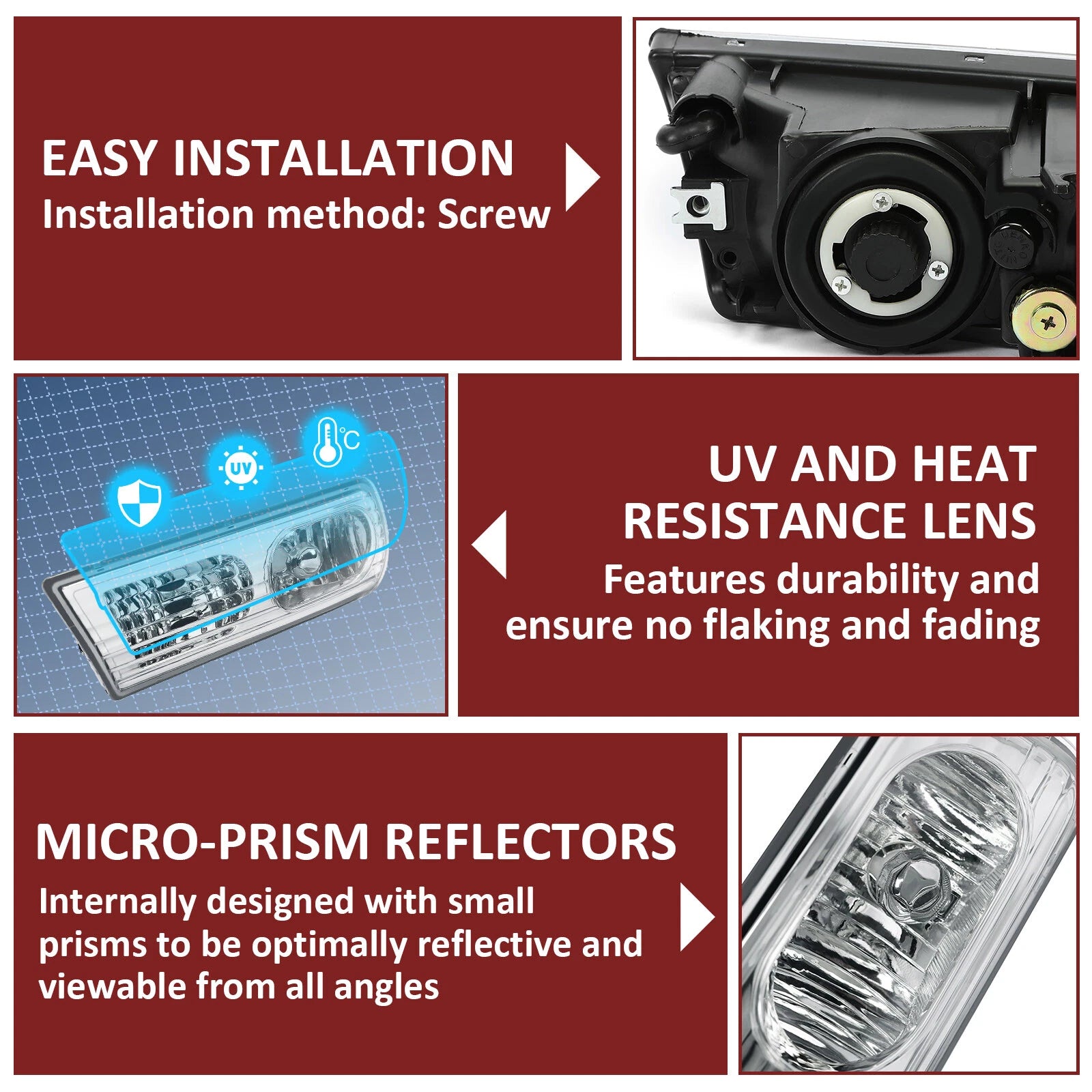 Clear Fog Lights for Acura MDX (2007–2009)
