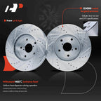 Front Drilled Brake Rotor & Ceramic Pad Set for Subaru Legacy (2016-2019)