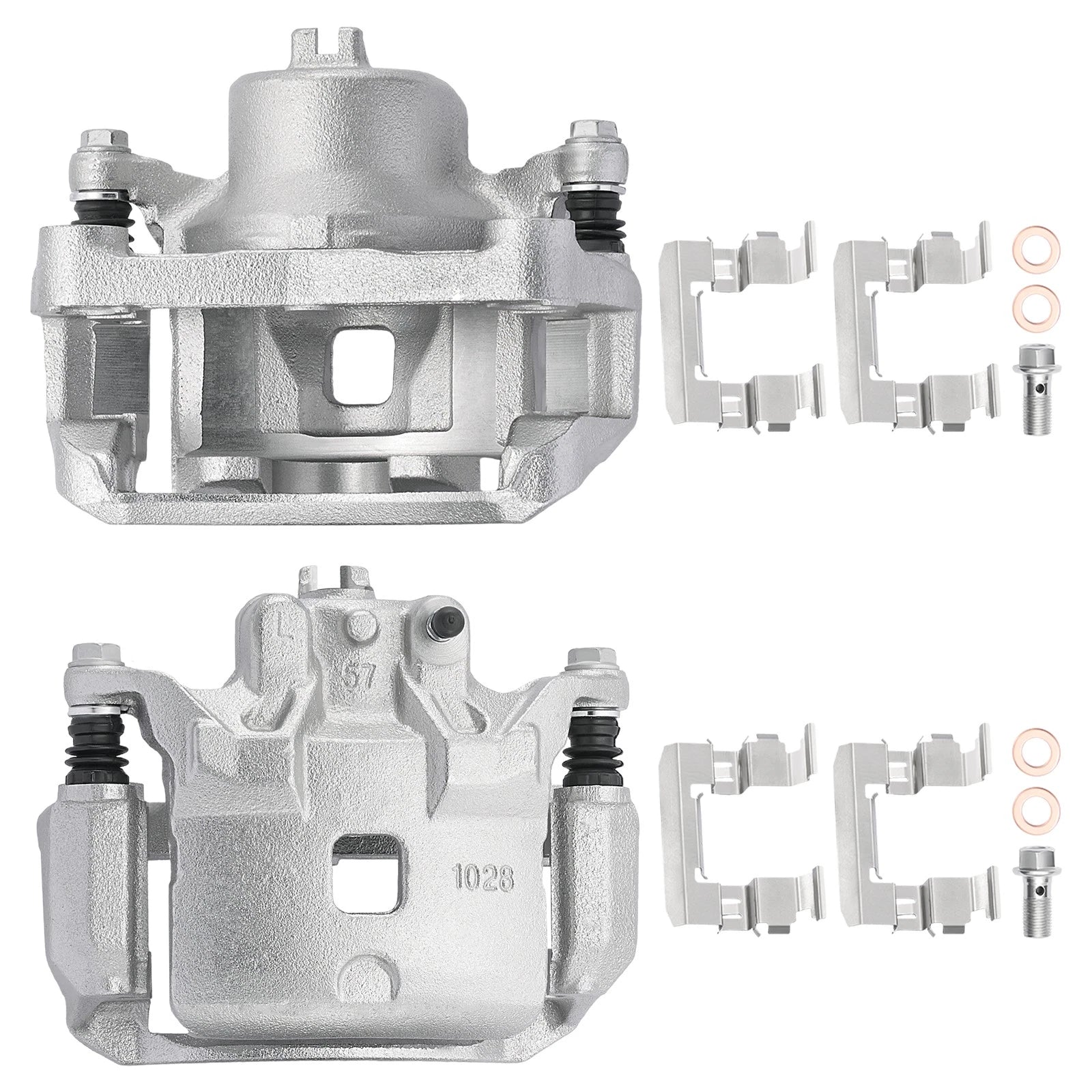 Front Disc Brake Calipers with Bracket Set of 2 for Nissan Sentra (2007–2019)