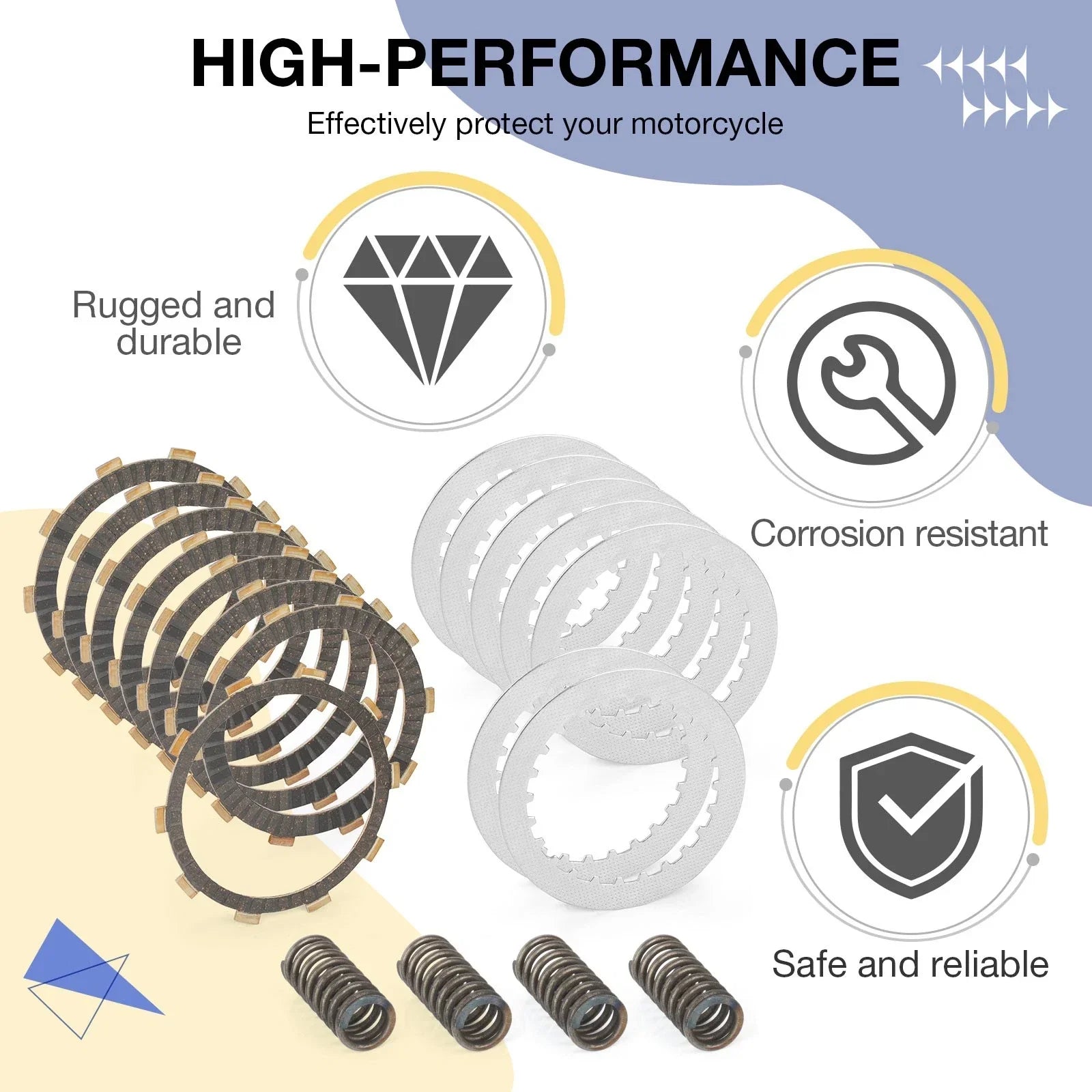 Clutch Friction Steel Plates Springs for Honda VT750CS Shadow Aero (2010–2019)