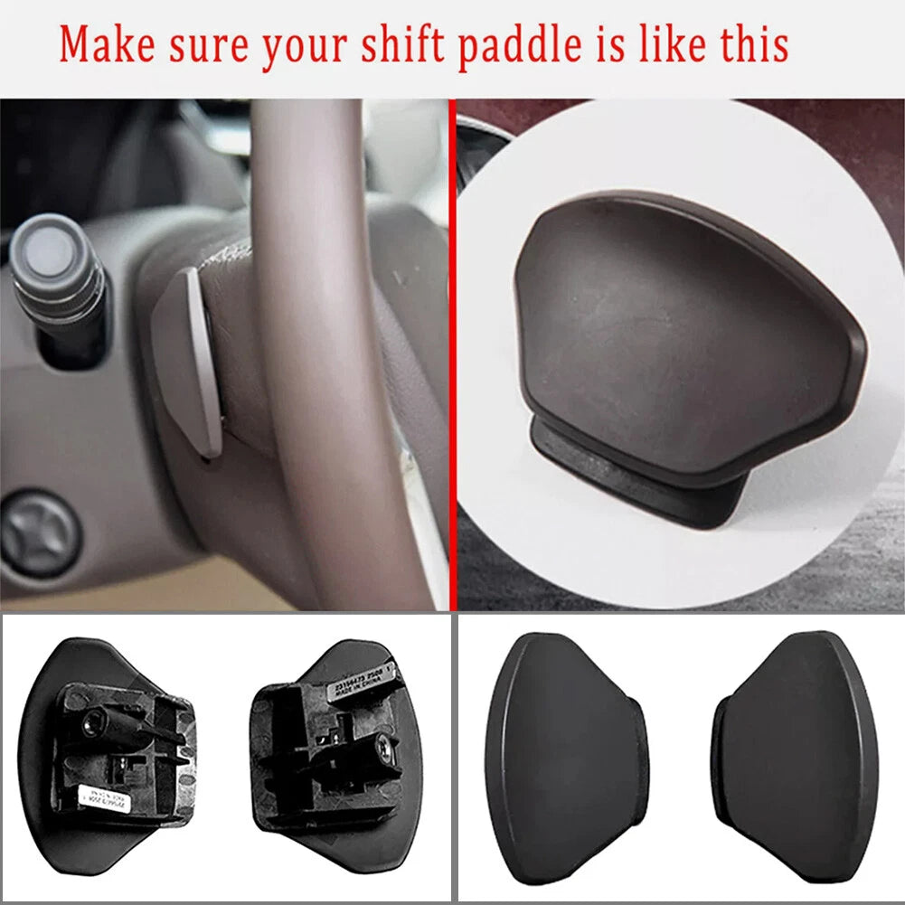 2X Steering Wheel Shift Paddle Extension for Cadillac XTS (2013–2019) Carbon Fiber Black