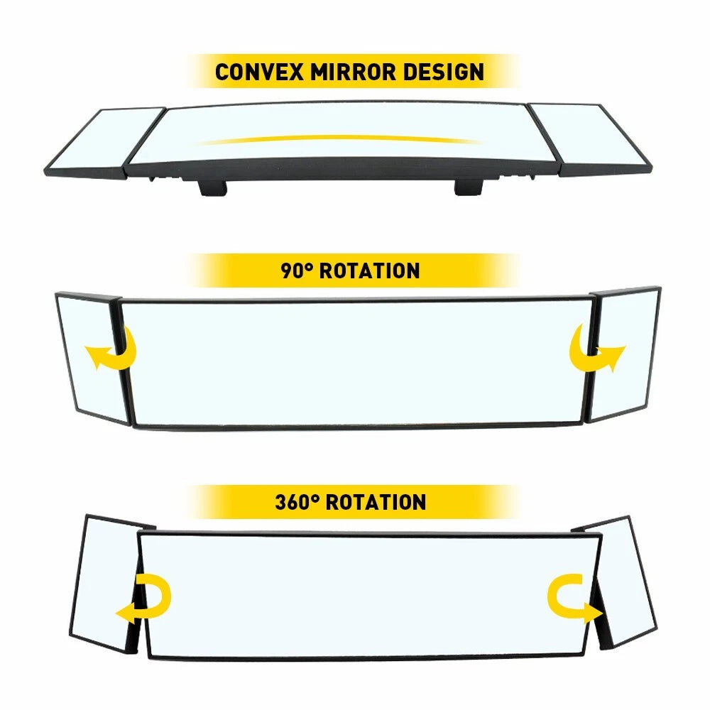 Large Vision Wide Angle Rear View Mirror for Pickup (Universal)