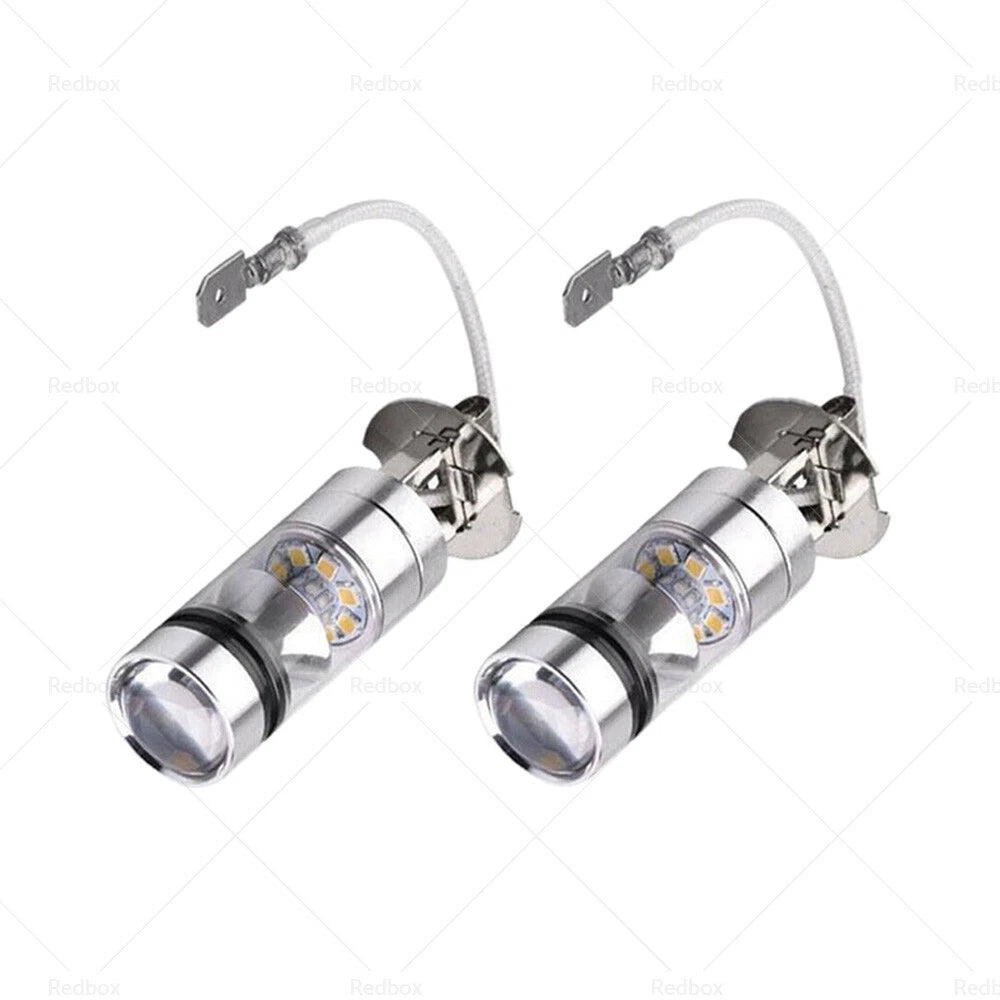 2x H3 100W LED Cree Fog Light Bulbs for BMW E46 E90 (2001–2011)