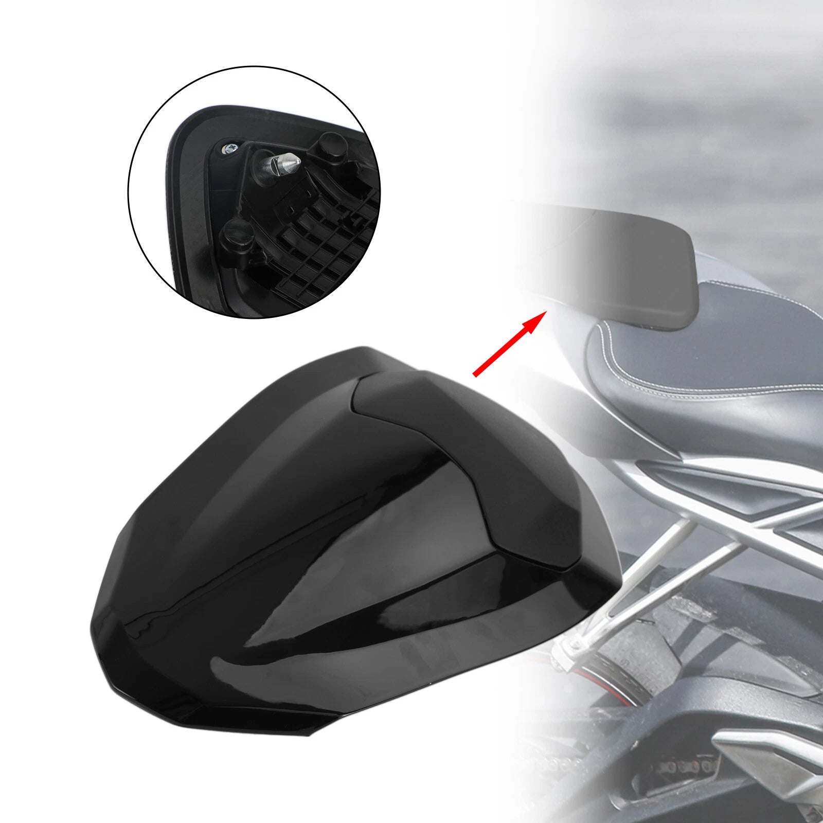 Rear Tail Seat Fairing Cowl Cover for Street Triple RS 765 (2017–2019) Black T9