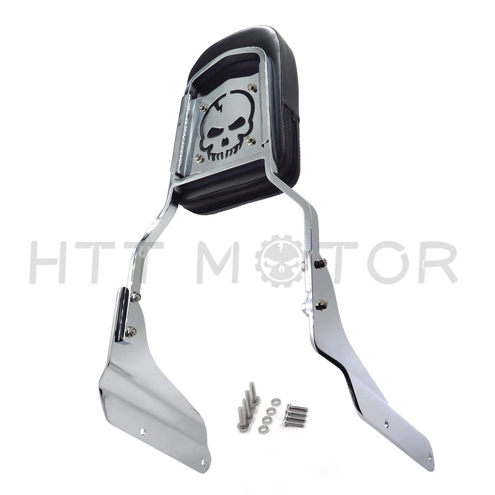 Chrome Skull Backrest Sissy Bar for Honda Magna VF250 (1995–2006) VF750 (1994–2003)