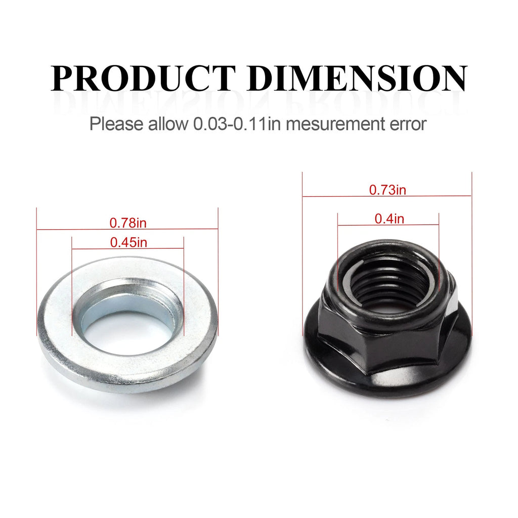 Stainless Steel Wheel Lug Flange Nuts for Yamaha Raptor 660R (2001–2005)