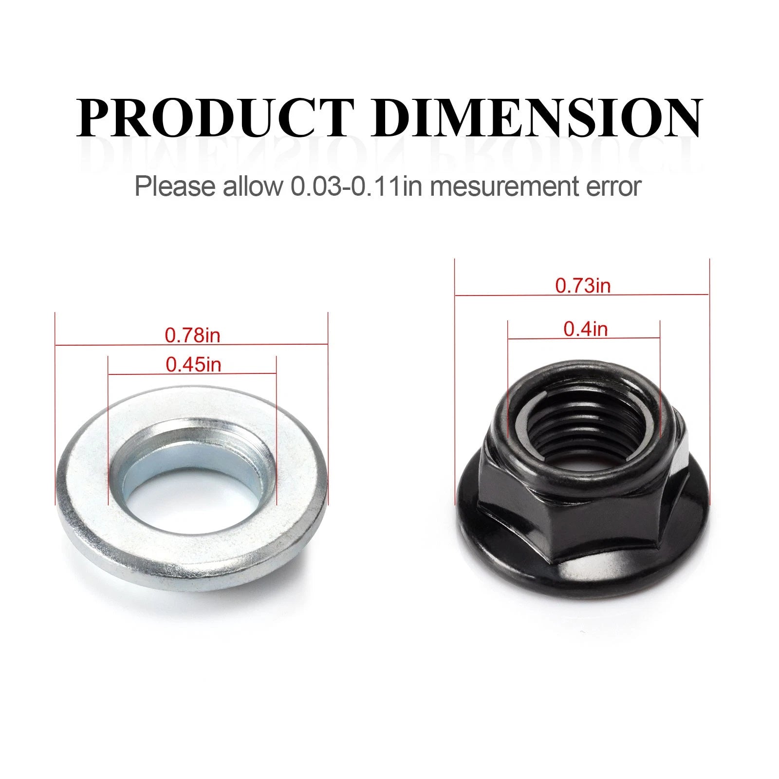 Stainless Steel Wheel Lug Flange Nuts for Yamaha Raptor 660R (2001–2005)