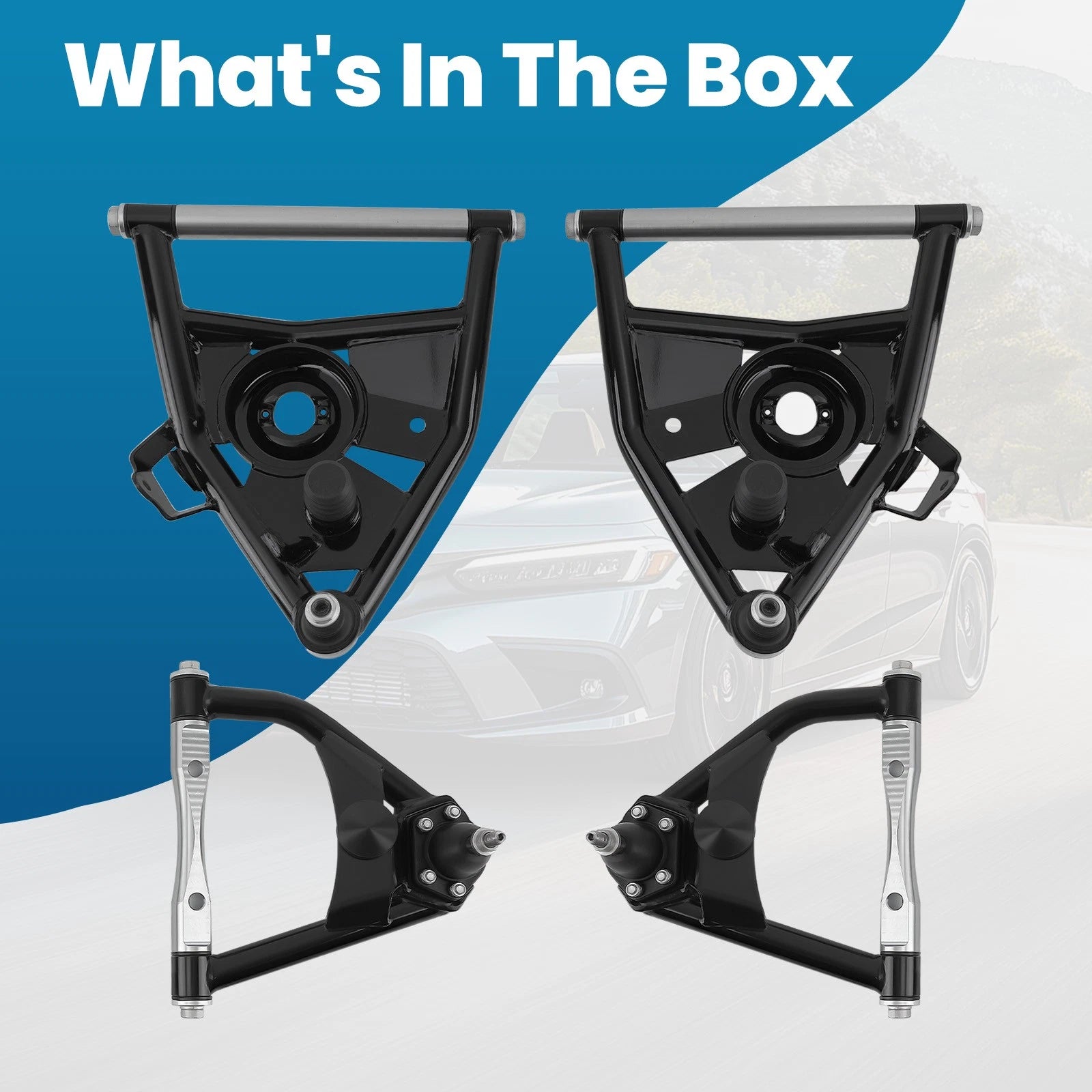 Tubular Upper Lower Control Arms for Chevrolet C10, GMC Suburban (1975–1986)