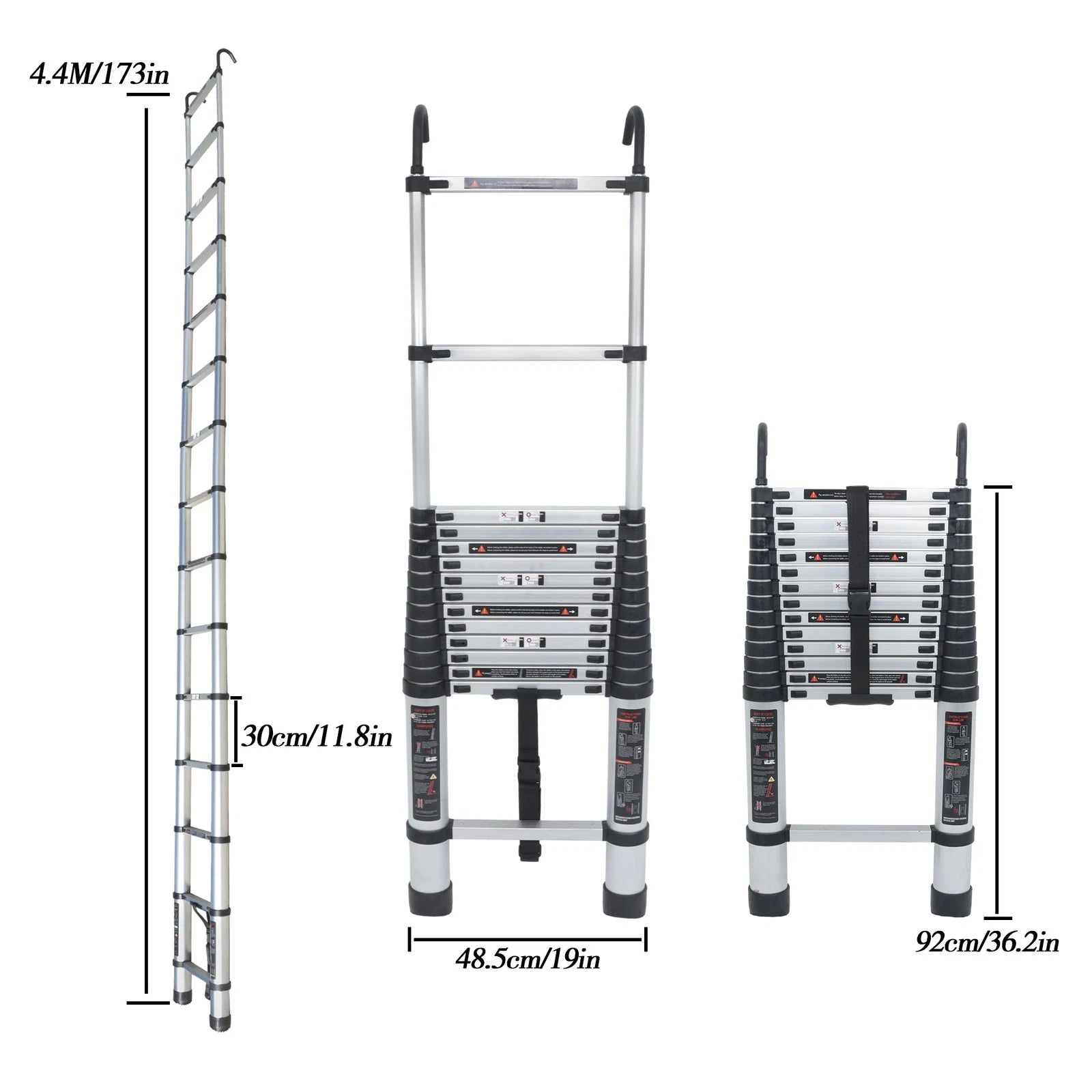 Telescoping Aluminum Ladder 14.5FT for Automotive Use