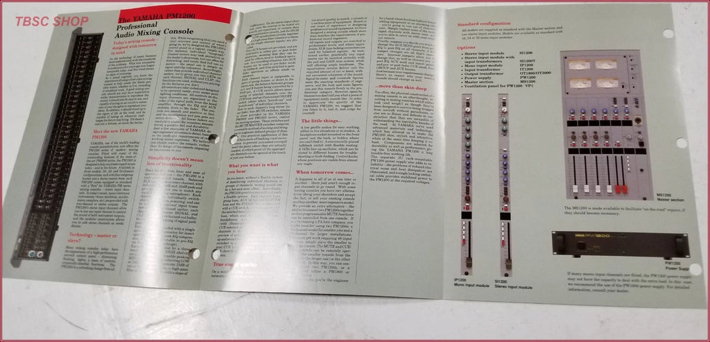 Yamaha PM1200 Mixing Console Sales Brochure
