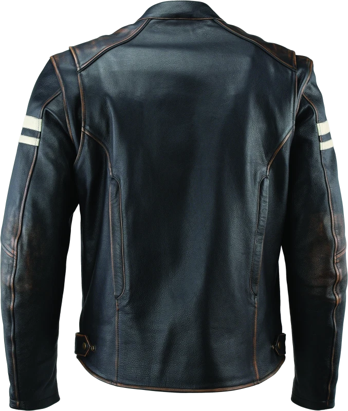Kuryakyn Hoodlum Vintage Leather Jacket for Motorcycle (Small)