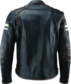Kuryakyn Hoodlum Vintage Leather Jacket for Motorcycle (Small)