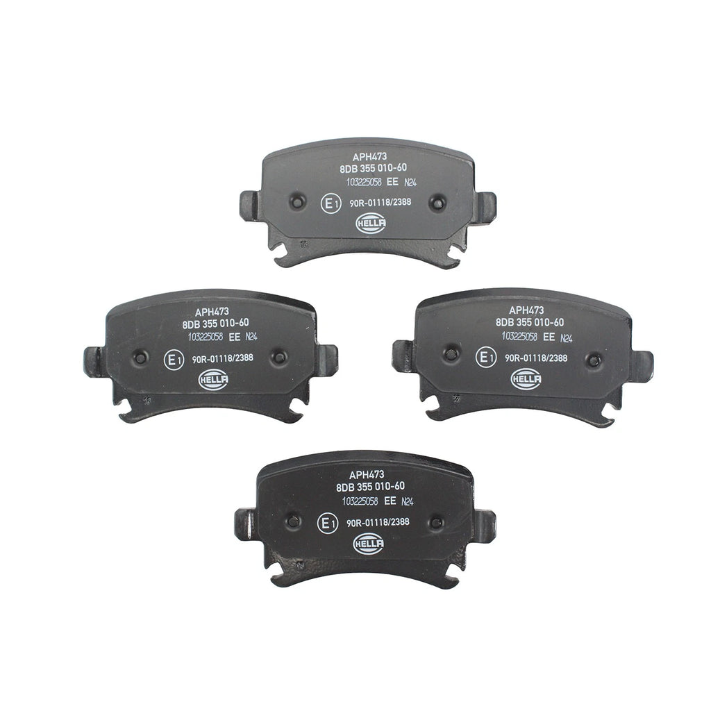 Set of 4 Hella Rear Brake Pads for Audi A3 A4 A6 Quattro Golf GTI Jetta Passat Tiguan