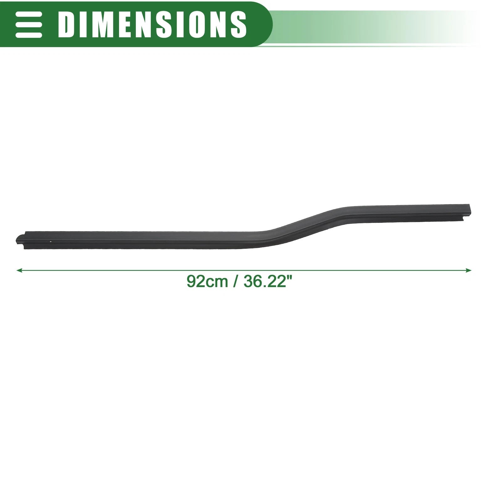 Front Right Window Belt Weatherstrip for Ford F-250 (1999–2016) Black