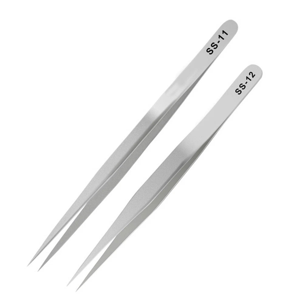 Antistatic Fine Tip Stainless Steel Tweezers for Precision Work