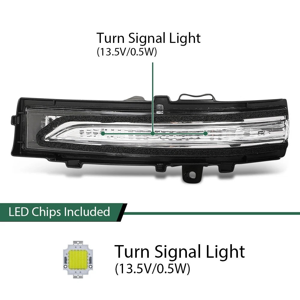 Left Door Mirror Turn Signal Light for Ford Edge (2015–2021)
