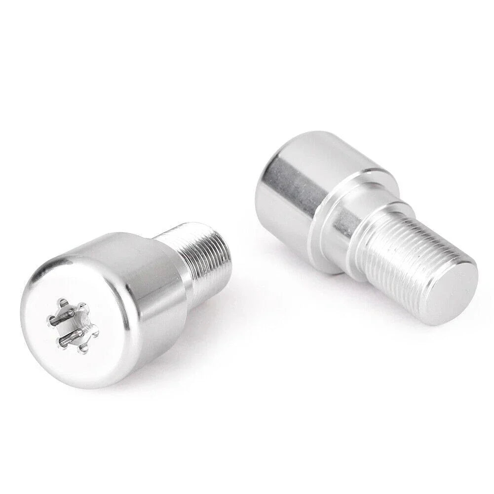 18mm Silver Motorcycle Dirt Bike Handlebar Grips End Cap Plugs (All Years)