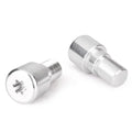 18mm Silver Motorcycle Dirt Bike Handlebar Grips End Cap Plugs (All Years)