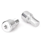 18mm Silver Motorcycle Dirt Bike Handlebar Grips End Cap Plugs (All Years)