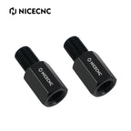 2x Motorcycle Mirror Extension Riser Brackets M10x1.25 for Kawasaki KLR650 (2008–2024)