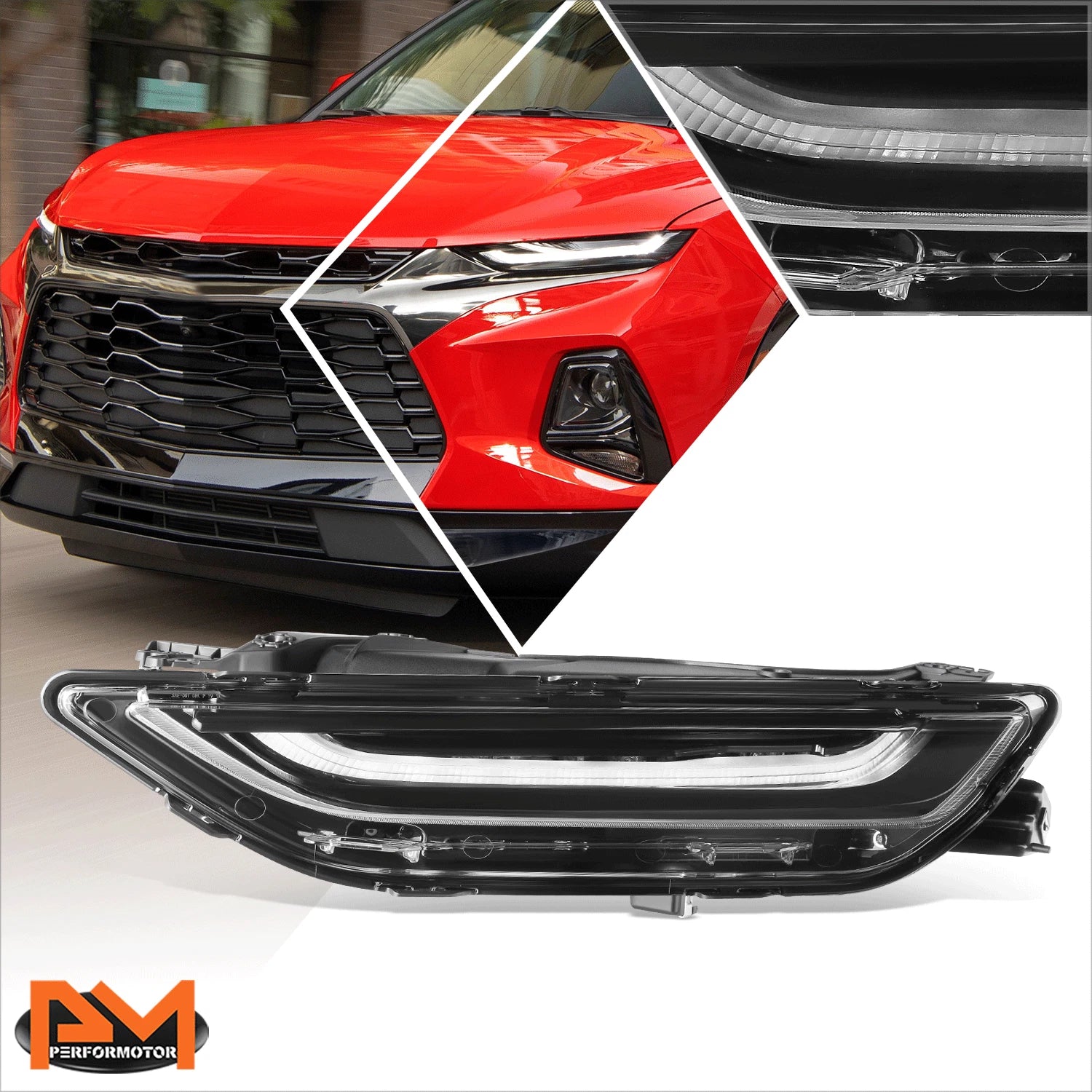 LED Headlight for Chevrolet Blazer (2019–2022) - Driver Left Side, Black Housing