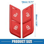 2pcs Inner Door Lock Unlock Button Cover for Volkswagen  Aluminum Alloy Red