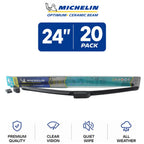 Set of 2 Michelin Optimum+ Ceramic Beam Wiper Blades 24" for All Vehicles