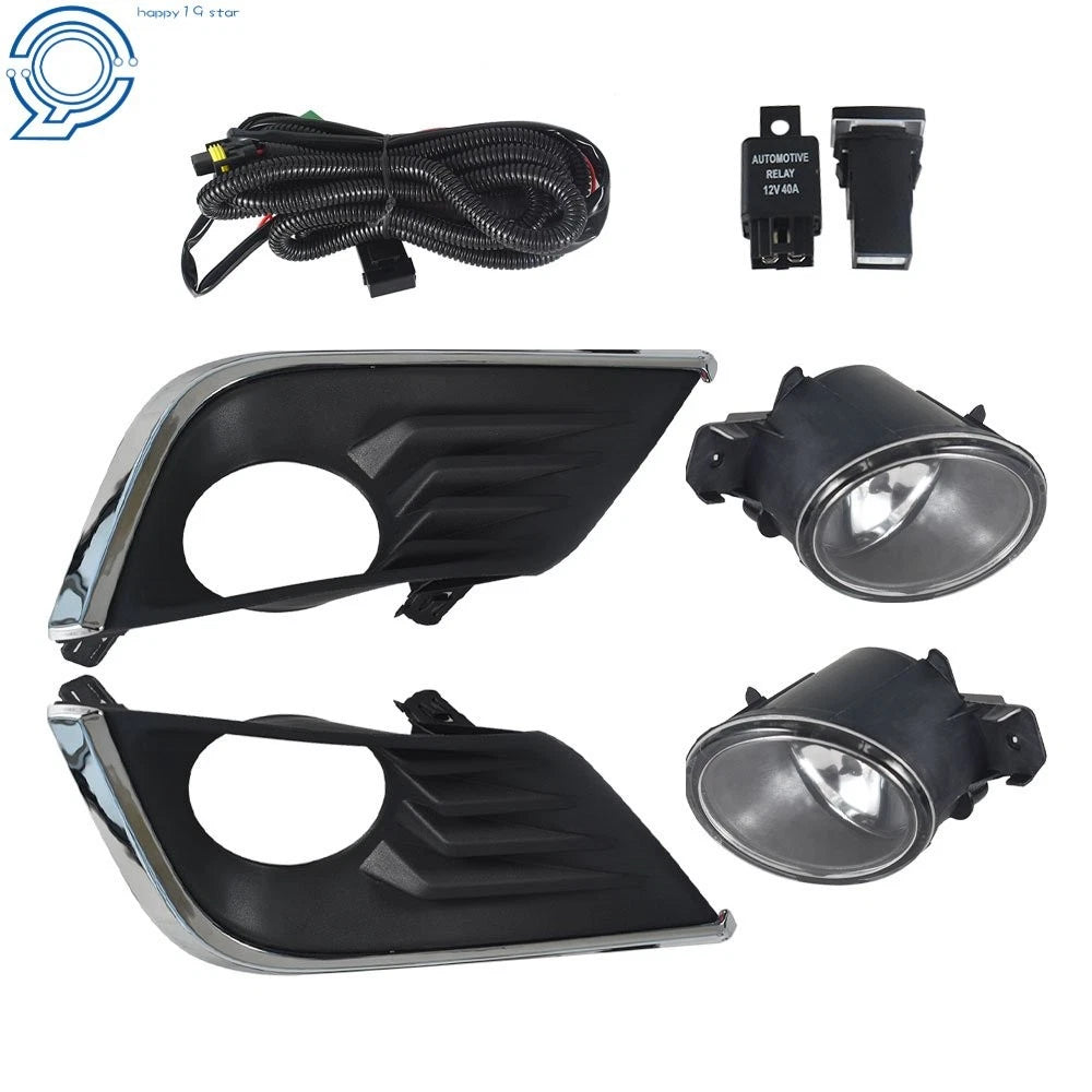 Fog Lights for Nissan Altima (2016–2018) Clear Lens with Bezel