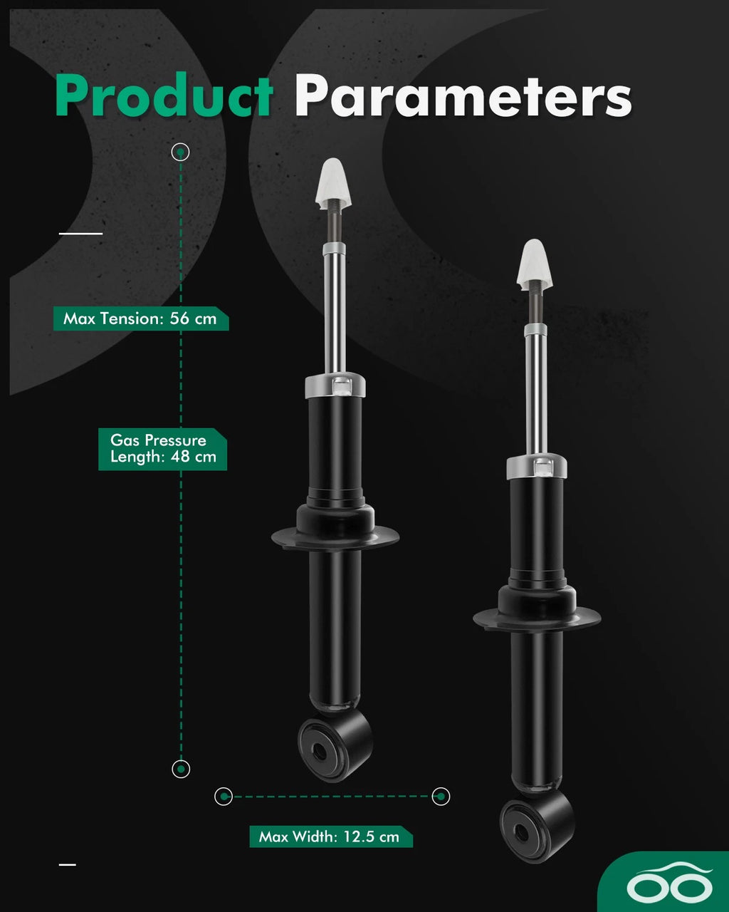 Rear Pair Shocks Struts for Lincoln LS (2000–2006) Ford Thunderbird (2002–2005)
