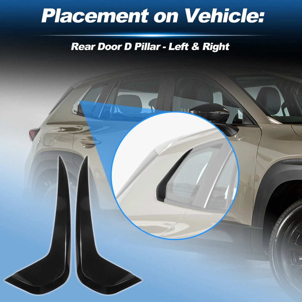 1 Pair Rear Door Window D Pillar Trim Cover for Mazda CX50 (2023–2026) Black
