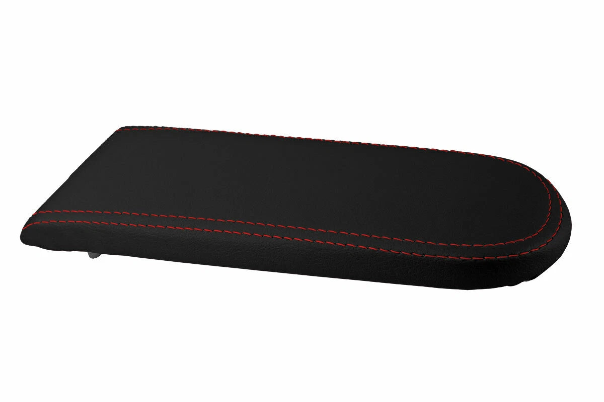 Console Lid Pull Over Cover Leather for VW Jetta Vento (1999–2004) Red Stitch