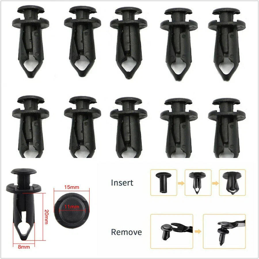 8mm ATV Fairing Fastener Push Clips 100x for Polaris Sportsman 550 850 XP Ranger