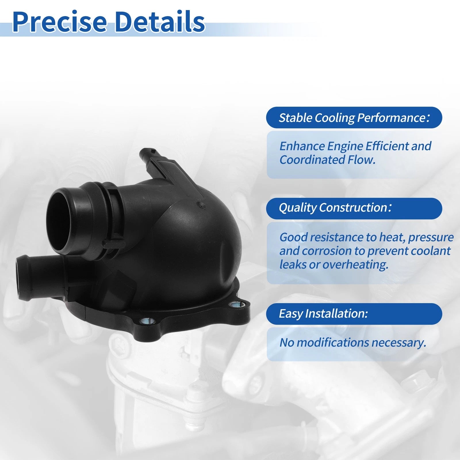 Engine Coolant Thermostat Housing Assembly No. 079121115BL for Audi A8 (2013–2018)