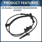 ABS Wheel Speed Sensor No. 68250887AB for Dodge Durango (2016–2020) Front