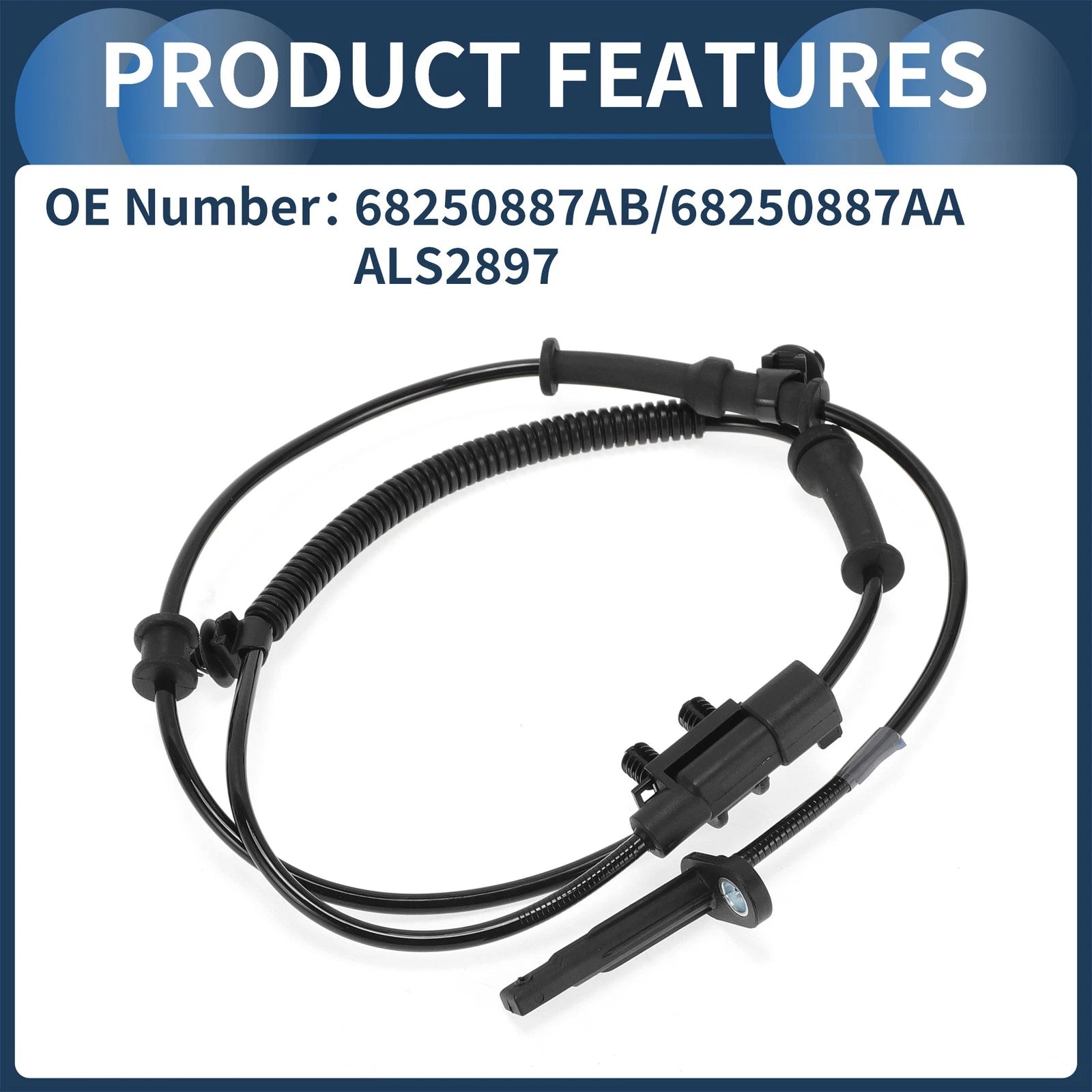 ABS Wheel Speed Sensor No. 68250887AB for Dodge Durango (2016–2020) Front
