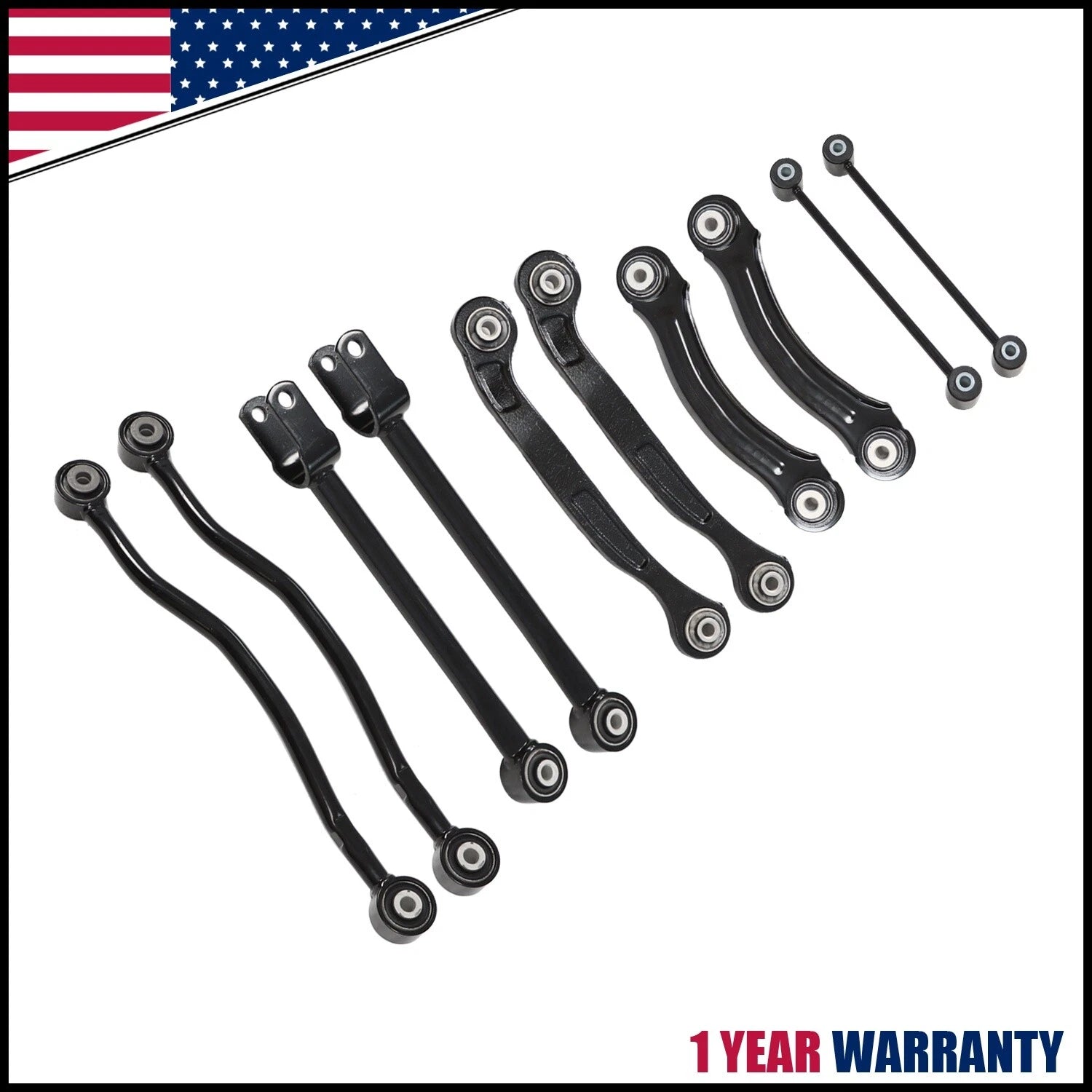 Set of 2 Rear Upper & Lower Control Arm Sway Bar for Dodge Charger Challenger (2005–2016)