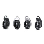4PCS Universal Black Wheel Tyre Valve Caps for All Vehicles (-)