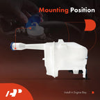 Windshield Washer Reservoir with Cap, Pump, Sensor for Kia Optima (2016-2020)