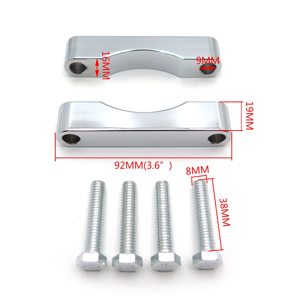 Set of 2 Chrome CNC Aluminum 0.75" Front Fender Spacers for Harley Touring (1984–2013)