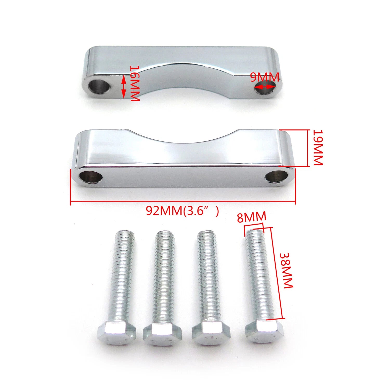 Set of 2 Chrome CNC Aluminum 0.75" Front Fender Spacers for Harley Touring (1984–2013)